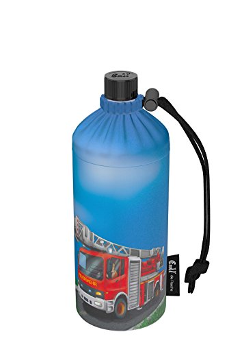 Emil Trinkflasche aus Glas für Mädchen & Jungen isolierte Glasflasche für Schule, Freizeit, Sport: Kinder & Eltern Action 0,4l von Emil