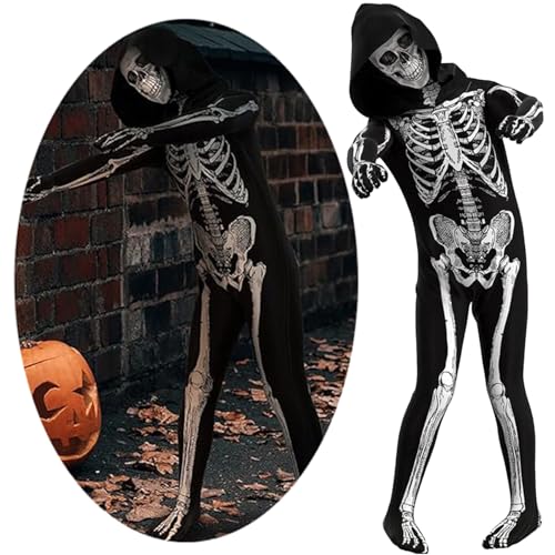 Emin Kinder Skelett Kostüm Jumpsuit und Masken Skelett Verkleidung Gruseliges 3D Skelett Kostüm Weihnachten Geburtstag Party Halloween Karneval Cosplay Verkleiden Jungen Mädchen Emin Kinder Skelett Kostüm Jumpsuit und Masken Skelett Verkleidung Gruseliges 3D Skelett Kostüm Weihnachten Geburtstag Party Halloween Karneval Cosplay Verkleiden Jungen Mädchen von Emin