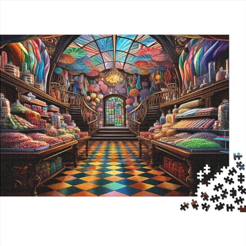 Süßwarenladen Puzzle - 500 Teile Puzzle Für Erwachsene Und Kinder Ab 14 Jahren Puzzle Im Für Wohnkultur Kunstpuzzle von Eminyntia
