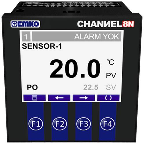 Emko CHANNEL8-N 2-Punkt-Regler Temperaturregler Pt100 -50 bis +400°C Relais 5A von Emko