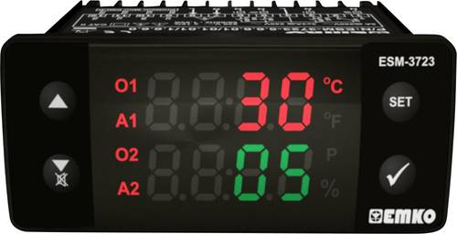 Emko ESM-3723.5.3.4.0.1/01.01/1.0.0.0 2-Punkt und PID Regler Temperaturregler NTC 0 bis 100°C Relai von Emko