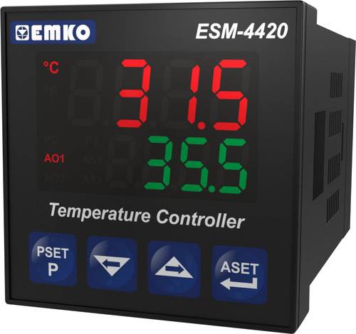 Emko ESM-4420 2-Punkt, P, PI, PD, PID Temperaturregler J, K, R, S, T, Pt100 -200 bis 1700°C Relais von Emko