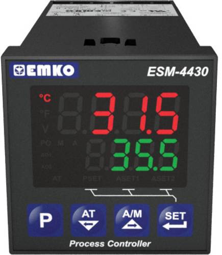 Emko ESM-4430.1.20.0.1/01.02/0.0.0.0 2-Punkt, P, PI, PD, PID Universalregler Pt100, L, J, K, R, S, T von Emko