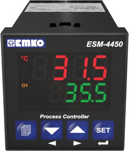 Emko ESM-4450.2.20.2.1/00.00/0.0.0.0 2-Punkt, P, PI, PD, PID Temperaturregler Pt100, J, K, R, S, T - von Emko