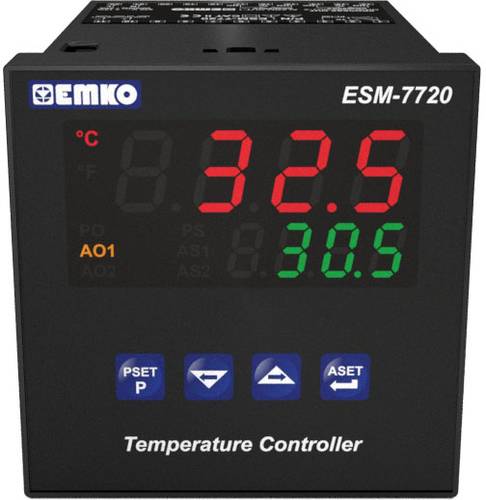 Emko ESM-7720.2.20.0.1/01.02/0.0.0.0 2-Punkt, P, PI, PD, PID Temperaturregler Pt100, J, K, R, S, T - von Emko