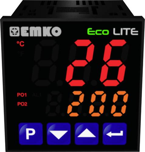 Emko ecoLITE.4.5.1R.0.0 Temperaturregler Pt100, J, K, R, S, T, L -199 bis +999°C Relais 5A (L x B x von Emko