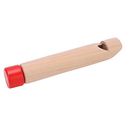 Emoshayoga Holz Push Pull Flöte , leichte , Nicht reizende Holz Schiebepfeife , rhythmisch und angenehm glänzend für zum Gesangstraining(Log roter Griff) von Emoshayoga