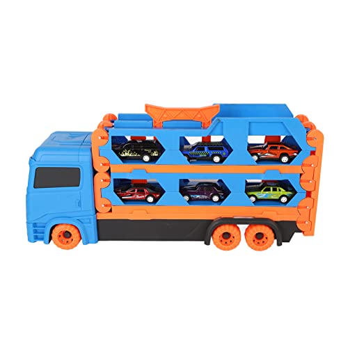 Emoshayoga Transportauto-Spielzeug, Simulation von 6 Legierungs-Rückziehautos ohne Batterie, Sicheres Transport-LKW-Spielzeug für den Außenbereich von Emoshayoga