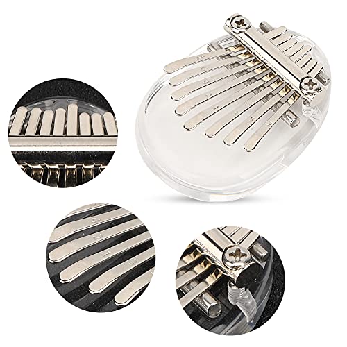 Klavier Musikinstrument Leicht zu Verwenden Herzförmige Kristalldaumen Klavier Daumen Klavier für den Anfänger Oboist für Reisen für die Schule (Ovaler Kristall) von Emoshayoga