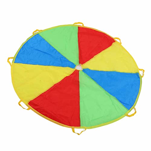 Regenbogen-Regenschirm-Sprungsack, 1,8 M, Fallschirm, Interaktives Rasenspiel für Jugendliche und Erwachsene von Emoshayoga