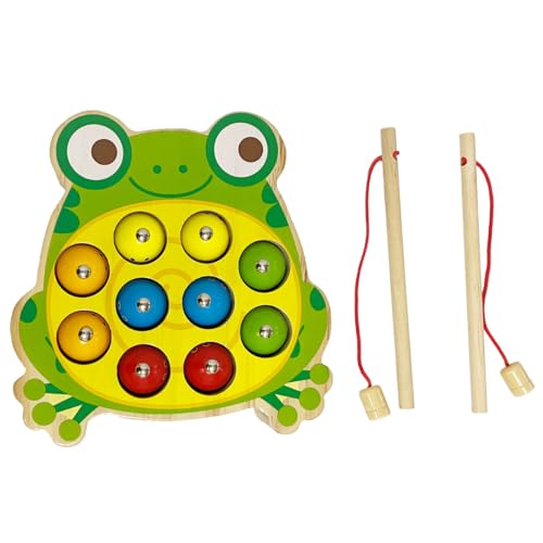 Emotionlin Montessori Magisches Magnetisches Angelspiel für Kinder ab 2 Jahren Förderung von Feinmotorik und Lernspaß mit 2 Angelruten 10 bunten Fischen (Angelspielzeug) von Emotionlin