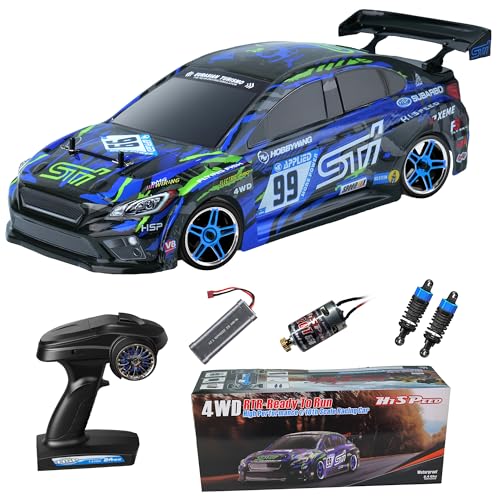 Emphsism 4WD RC Drift Auto 30 km/h | 1:10 Ferngesteuertes Auto, RC540 Motor 2,4 GHz Fernsteuerung Einstellbare Stoßdämpfer 2000mAh Akku Sofort einsatzbereit für Asphalt/Beton/Innenböden Emphsism 4WD RC Drift Auto 30 km/h | 1:10 Ferngesteuertes Auto, RC540 Motor 2,4 GHz Fernsteuerung Einstellbare Stoßdämpfer 2000mAh Akku Sofort einsatzbereit für Asphalt/Beton/Innenböden von Emphsism
