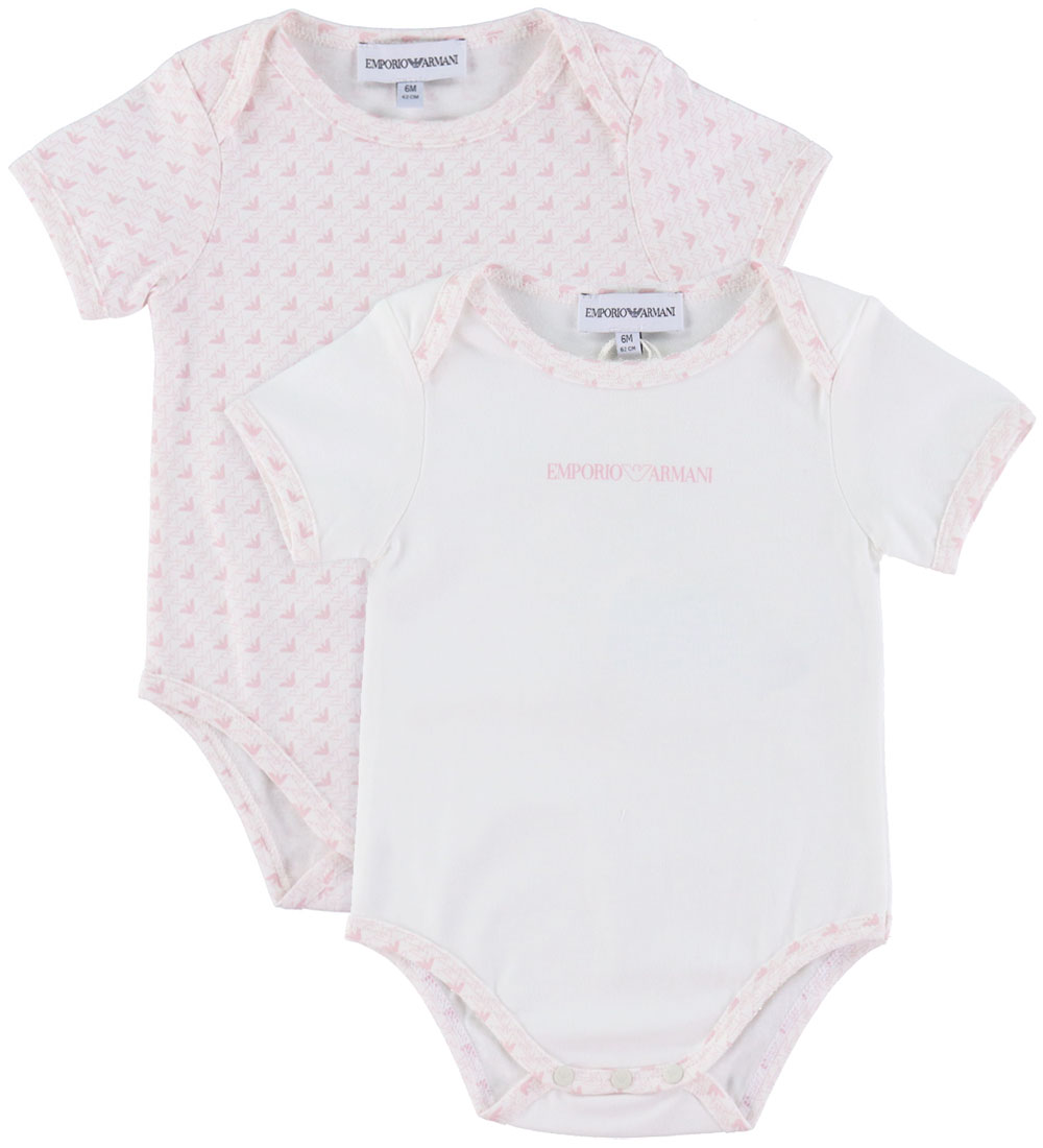 Emporio Armani Body k/ä - 2er-Pack - Weiß/Rosa m. Logos - Emporio Armani - 12 mt - Body K/Ä Emporio Armani Body k/ä - 2er-Pack - Weiß/Rosa m. Logos - Emporio Armani - 12 mt - Body K/Ä von Emporio Armani