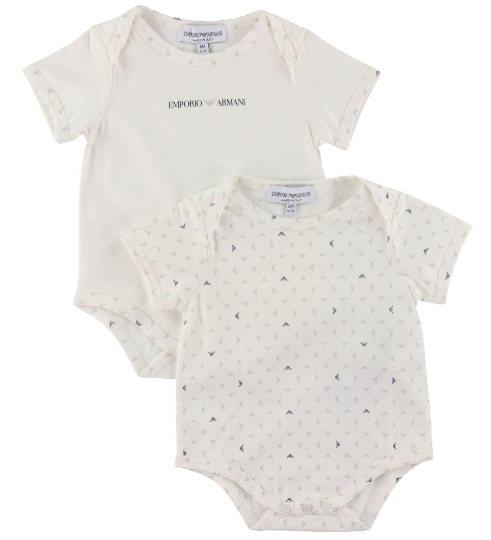 Emporio Armani Bodys k/ä - 2er-Pack - Aquilebianche - Emporio Armani - 9 mt - Body K/Ä von Emporio Armani
