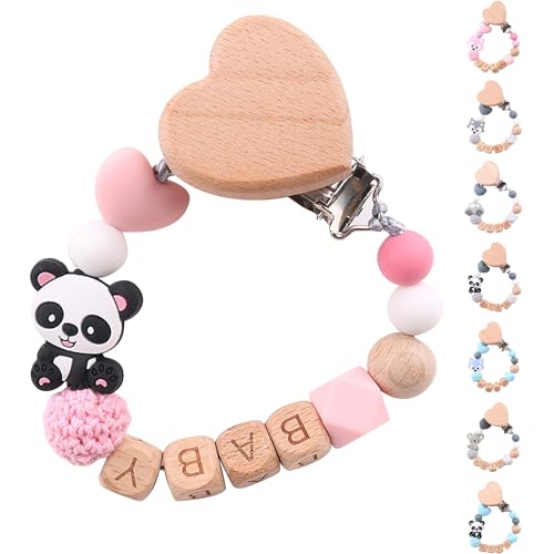Emyzkc Personalisierte Schnullerketten mit Namen, personalisierte Geschenke von Emyzkc