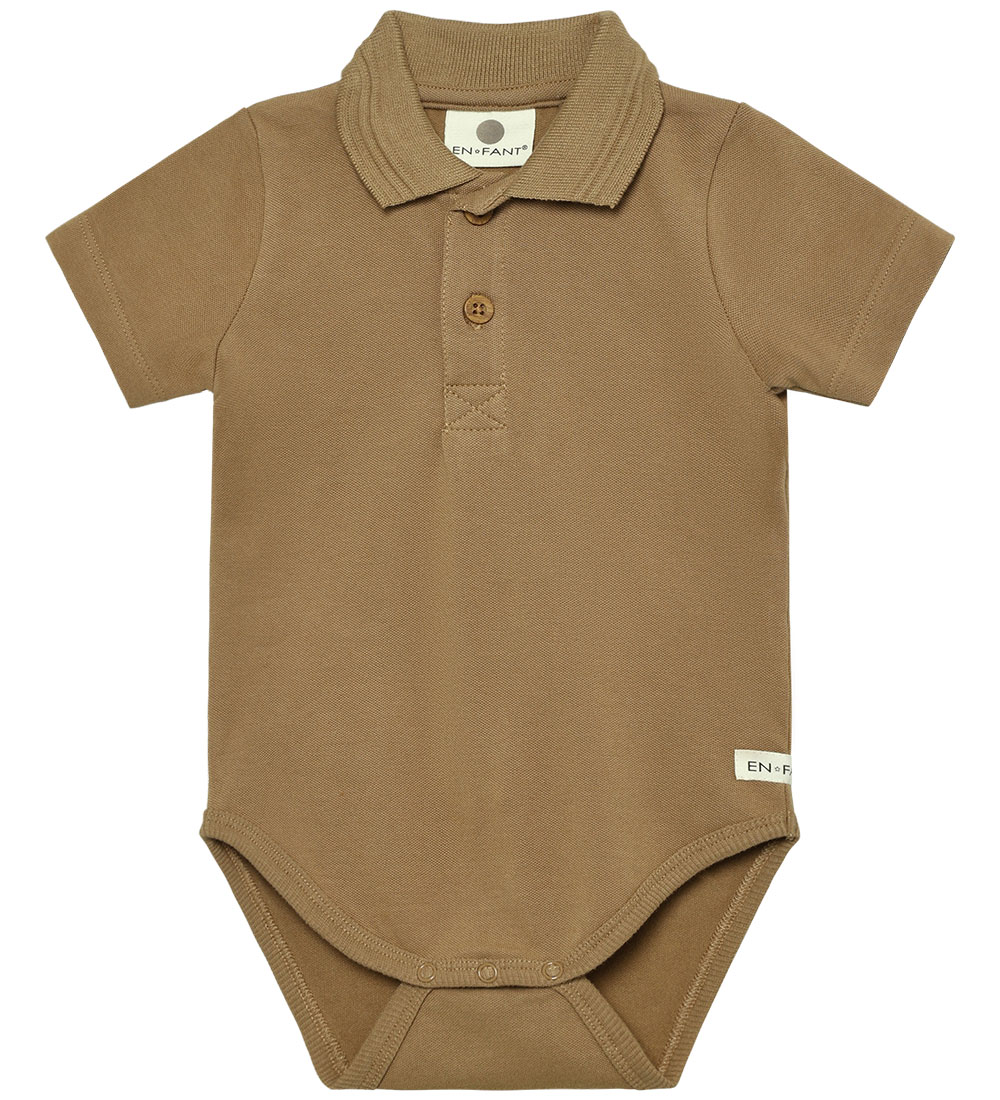 En Fant Body k/ä - Polo - Piqué - Tigerauge - En Fant - 1 Jahr (80) - Body K/Ä von En Fant