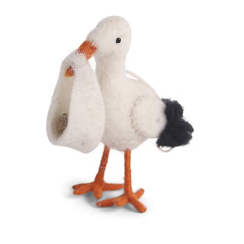 En Gry & SIF - 12319 - Baumanhänger, Storch mit Baby, Filz, 9cm, Handarbeit En Gry & SIF - 12319 - Baumanhänger, Storch mit Baby, Filz, 9cm, Handarbeit von Én Gry & Sif