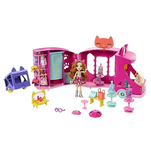 ENCHANTIMALS Glam Party, Puppe und Zubehör, Modewagen-Spielset, Puppe und bester Tierfreund, Wagen, Anhänger und vieles mehr, Geschenkideen für Kinder, HPB34 ENCHANTIMALS Glam Party, Puppe und Zubehör, Modewagen-Spielset, Puppe und bester Tierfreund, Wagen, Anhänger und vieles mehr, Geschenkideen für Kinder, HPB34 von Enchantimals