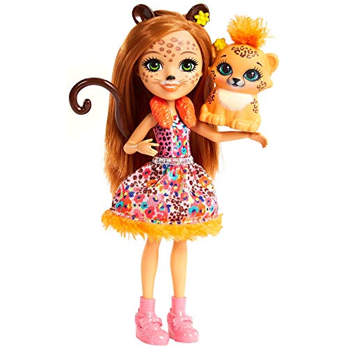 Enchantimals FJJ20 - Gepardenmädchen Cherish Cheetah Puppe, Spielzeug ab 4 Jahren von Enchantimals