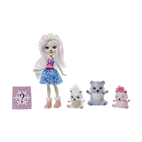 Enchantimals GJX47 - Familien Spielset, Pristina Polar Bear Puppe (15,24 cm) mit 3 Tierfiguren, tolles Geschenk für Kinder von 3 bis 8 Jahren von Enchantimals