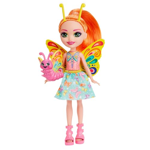 Enchantimals Puppen, City Tails Puppe Belisse Butterfly und Tierfreund Dart, Kleine Puppe mit abnehmbarem Rock und Zubehör, Geschenke für Kinder, HKN12 Enchantimals Puppen, City Tails Puppe Belisse Butterfly und Tierfreund Dart, Kleine Puppe mit abnehmbarem Rock und Zubehör, Geschenke für Kinder, HKN12 von Enchantimals