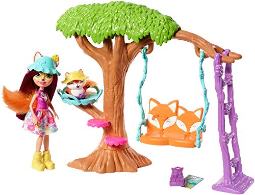 Mattel Enchantimals FRH45 Felicity Fox und Flick Spielplatz-Abenteuer von Enchantimals