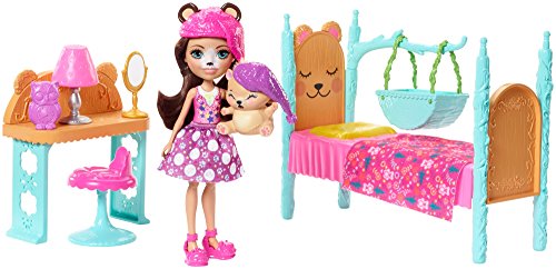 Mattel Enchantimals FRH46 Bren Bear und Snore Schlafzimmer von Enchantimals