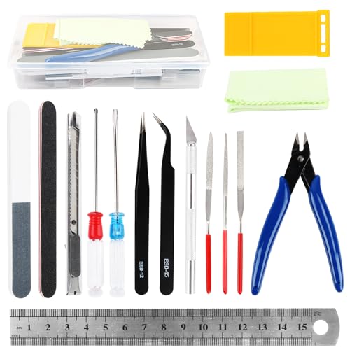 22 Stück Modellbau Werkzeug Set, Modellbau Werkzeuge Hobby Werkzeug Sets, Modell Werkzeug Set mit Kunststoffbox für Modellbau, Auto, Hobby, Modellbau, Reparatur und Befestigung 22 Stück Modellbau Werkzeug Set, Modellbau Werkzeuge Hobby Werkzeug Sets, Modell Werkzeug Set mit Kunststoffbox für Modellbau, Auto, Hobby, Modellbau, Reparatur und Befestigung von Encuryna