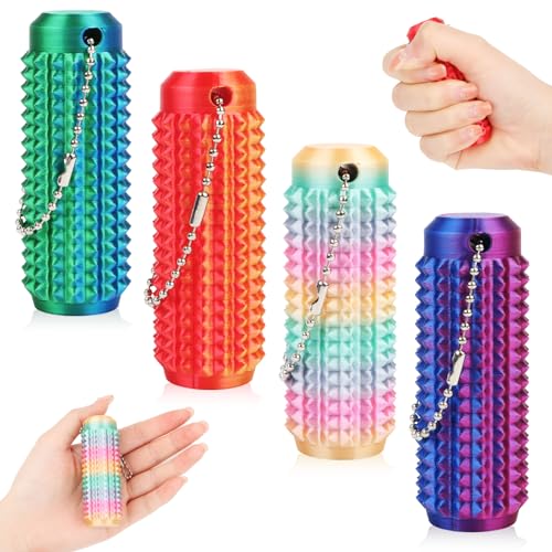 4 Stücke Little Ouchies Pain Fidget, Spiky Grippie Stim Keychain, Sensorik Spielzeug Für Erwachsene, Fidl Bitz Fidget Toys, Pocket Mini Fidget Toy, ADHS Spielzeug für Stressabbau und Fokus von Encuryna