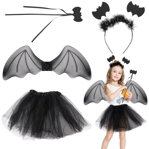 Encuryna Fledermaus Kostüm Kinder, Fledermaus Kostüm Set, halloween kostüm kinder, Halloween, Mottoparty, Karneval, Mottoparty von Encuryna