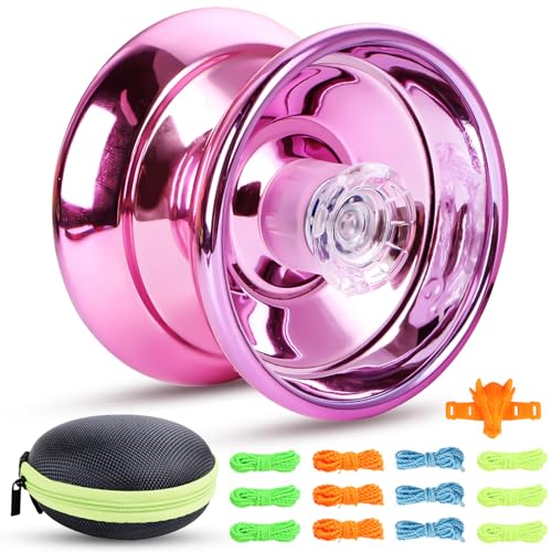 Encuryna Responsive Yoyo für Kinder,Erwachsene Professional Yoyo,Reaktionsschnelles JoJo,Dual Purpose JoJo für Anfänger/Advanced,Looping JoJo mit 12 JoJo-Saiten,1 Yo-Yo Bag,1 Bestien-Ring, JoJo Profi von Encuryna