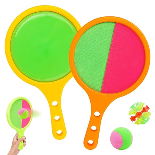 Klettballspiel Strandspielzeug Kinder Garten Spiele Klettball Ballfangspiel: Klettspiel Set mit 2 Schlägern & 2 Bällen, Wurfspiel für Draußen Outdoorspiele ab 3 Jahren, Party Garten Innen und Außen Klettballspiel Strandspielzeug Kinder Garten Spiele Klettball Ballfangspiel: Klettspiel Set mit 2 Schlägern & 2 Bällen, Wurfspiel für Draußen Outdoorspiele ab 3 Jahren, Party Garten Innen und Außen von Encuryna