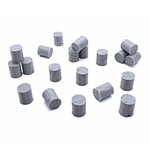 EnderToys Assorted Battered Barrels, Terrain Scenery for Tabletop 28mm Miniatures Wargame, 3D Printed and Paintable von EnderToys