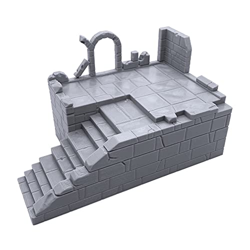 EnderToys Brick Staircase, Terrain Scenery for Tabletop 28mm Miniatures Wargame, 3D Printed and Paintable von EnderToys