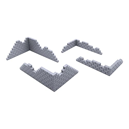 EnderToys Brick Walls, Terrain Scenery for Tabletop 28mm Miniatures Wargame, 3D Printed and Paintable von EnderToys