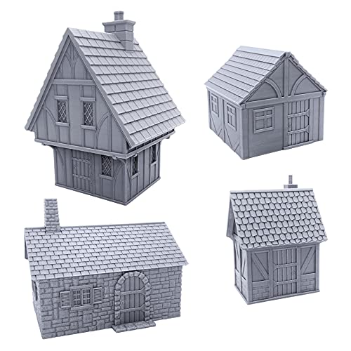 Cottage Bundle, Terrain Scenery for Tabletop 28mm Miniatures Wargame, 3D Printed and Paintable, EnderToys Cottage Bundle, Terrain Scenery for Tabletop 28mm Miniatures Wargame, 3D Printed and Paintable, EnderToys von EnderToys