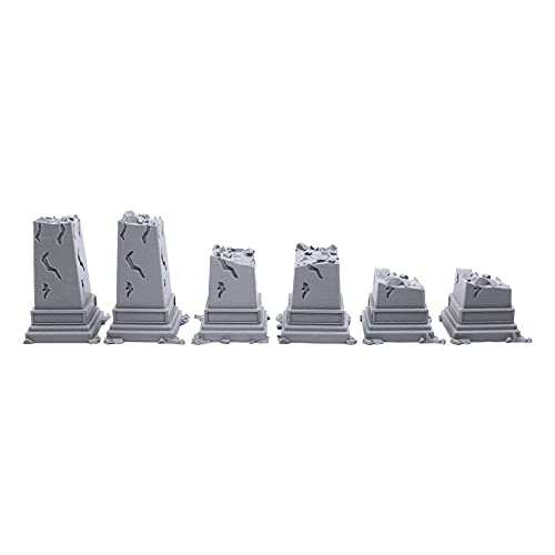 EnderToys Gebrochene Säulen, Terrain Landschaft für Tischplatte, 28 mm, Miniaturen Wargame, 3D-gedruckt und bemalbar von EnderToys