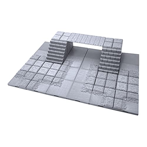 EnderToys Locking Dungeon Tiles – Brücke über Lava, Gelände, Tischplatte, 28 mm, Miniaturen, Rollenspiel, 3D-bedruckt, lackierbar von EnderToys