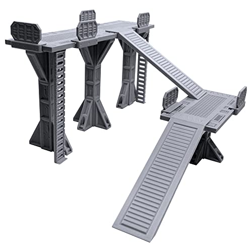 EnderToys Mehrstufiges industrielles Skirmish Field, Geländelandschaft für Necromunda, Kill Team, kompatibel mit Sektormechanikus, 3D gedruckt und lackierbar von EnderToys