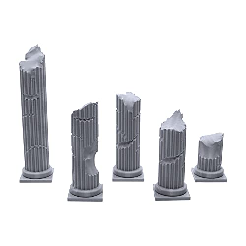 EnderToys Römische ruinierte Säulen, Geländelandschaft für Tischplatte, 28 mm, Miniaturen, Wargame, 3D-gedruckt und lackierbar von EnderToys