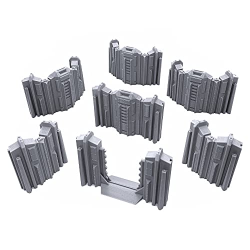 EnderToys Tall Connecting Barricade Wall Set, Terrain Scenery for Tabletop 28mm Miniatures Wargame, 3D Printed and Paintable EnderToys Tall Connecting Barricade Wall Set, Terrain Scenery for Tabletop 28mm Miniatures Wargame, 3D Printed and Paintable von EnderToys