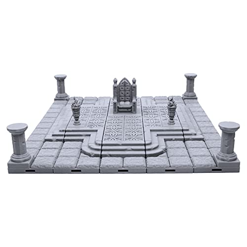 EnderToys Verschließbare Dungeon-Fliesen - Thronenzimmer, Terrain-Landschaft, Tischplatte, 28 mm Miniaturen, Rollenspiel, 3D-gedruckt, lackierbar EnderToys Verschließbare Dungeon-Fliesen - Thronenzimmer, Terrain-Landschaft, Tischplatte, 28 mm Miniaturen, Rollenspiel, 3D-gedruckt, lackierbar von EnderToys