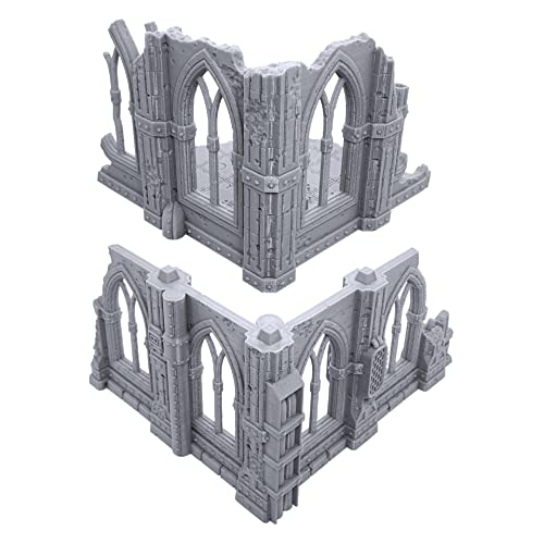 EnderToys Terrain4Print Gotische Sci-Fi-Ruinen (Set B), 3D-gedruckte Tischplatte, RPG-Landschaft und Wargame-Gelände für 28-mm-Miniaturen von EnderToys