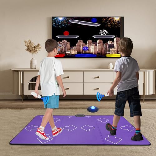 Endingfuny Premium Tanzmatte für 2 Personen – 15mm Dicke PU-Matte mit 64GB Speicherkarte, 2 Kabellosen Fernbedienungen & AR-Körperbewegungs-Erkennung – Ideal für Familien, Fitness & Spaß Endingfuny Premium Tanzmatte für 2 Personen – 15mm Dicke PU-Matte mit 64GB Speicherkarte, 2 Kabellosen Fernbedienungen & AR-Körperbewegungs-Erkennung – Ideal für Familien, Fitness & Spaß von Endingfuny