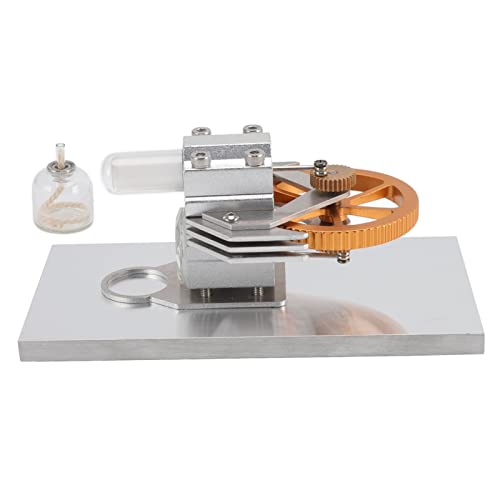Enforose Heißluft Motor Modell-Externe Verbrennungs Motor mit Einstellbarer Geschwindigkeit mit Holz Basis | Edelstahl, 15,5x8x7cm Enforose Heißluft Motor Modell-Externe Verbrennungs Motor mit Einstellbarer Geschwindigkeit mit Holz Basis | Edelstahl, 15,5x8x7cm von Enforose