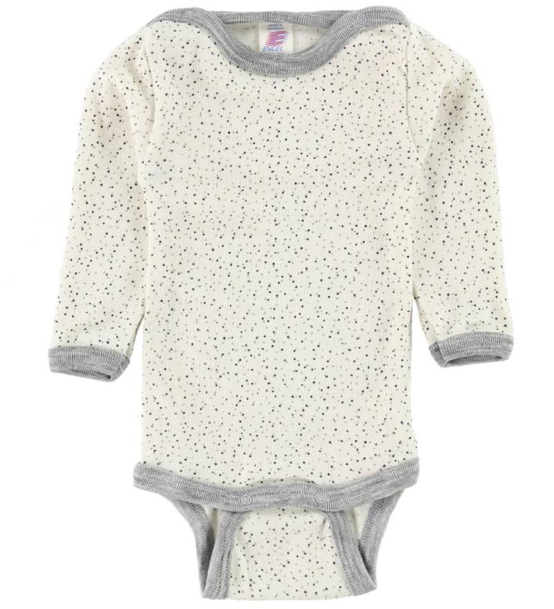 Engel Body l/ä - Wolle/Seide - Creme/Grau m. Punkte - Engel - 50/56 - Body L/Ä Engel Body l/ä - Wolle/Seide - Creme/Grau m. Punkte - Engel - 50/56 - Body L/Ä von Engel