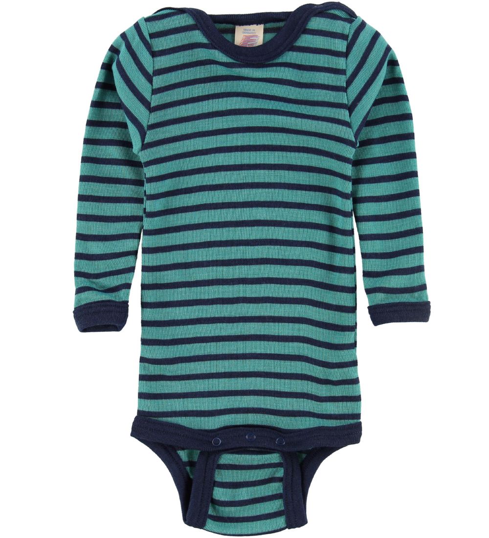 Engel Body l/ä - Wolle/Seide - Türkis/Navy - Engel - 62/68 - Body L/Ä Engel Body l/ä - Wolle/Seide - Türkis/Navy - Engel - 62/68 - Body L/Ä von Engel