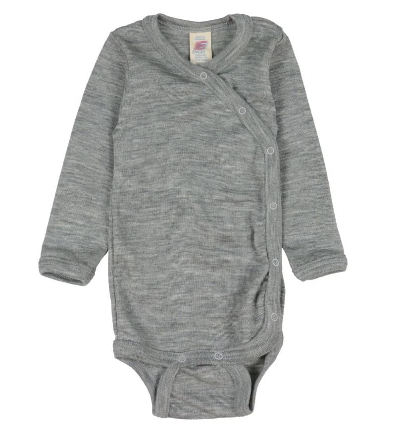 Engel Wickelbody l/ä - Wolle/Seide - Hellgrau Meliert - Engel - 74/80 - Body L/Ä Engel Wickelbody l/ä - Wolle/Seide - Hellgrau Meliert - Engel - 74/80 - Body L/Ä von Engel