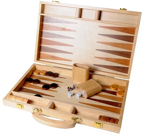 Eingelegtes hölzernes Backgammon-Set von Engelhart