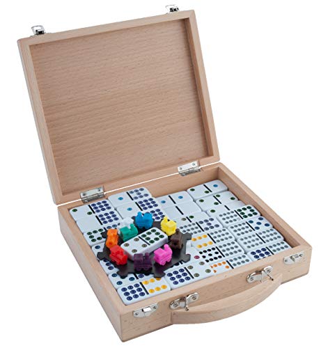 Engelhart - 250150 - Mexican Train Domino mit hochwertigem Holz Koffer, Doppel 12 Version Engelhart - 250150 - Mexican Train Domino mit hochwertigem Holz Koffer, Doppel 12 Version von Engelhart